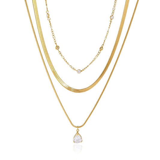 Diamanta Layered Pendant Necklace | Vinajewelry