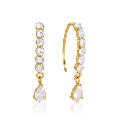 Radiant Star Diamond Drop Earrings | 18K Gold PVD | Vinajewelry