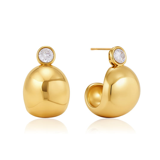 Karina Diamond Hoop Earrings | 18K Gold | Vinajewelry