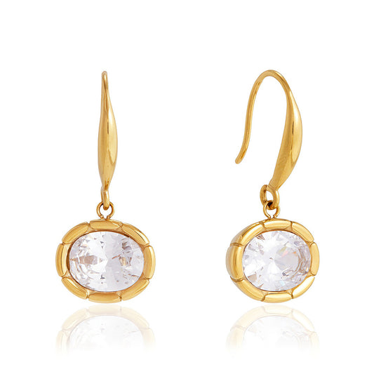 Daniella Diamond Drop Earrings | 18K Gold PVD | Vinajewelry