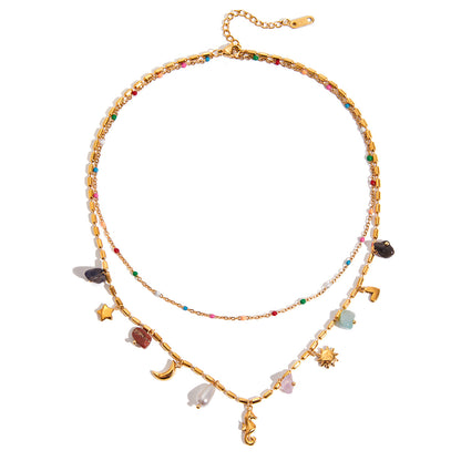 Allegra Bohemian Jade Pendant Necklace | Vinajewelry