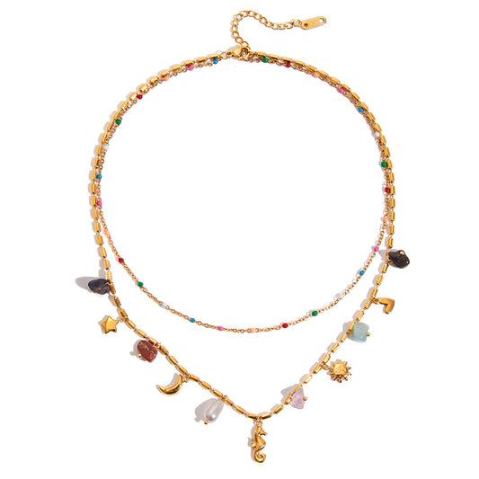 Allegra Bohemian Jade Pendant Necklace | Vinajewelry
