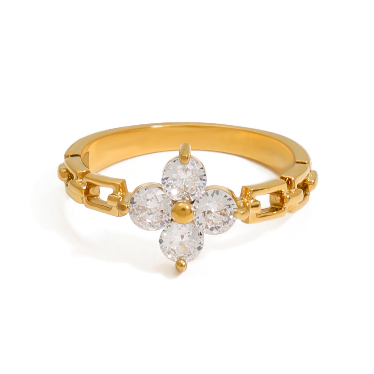 Maia Four Leaf Clover Diamond Ring | 18K Gold | Vinajewelry