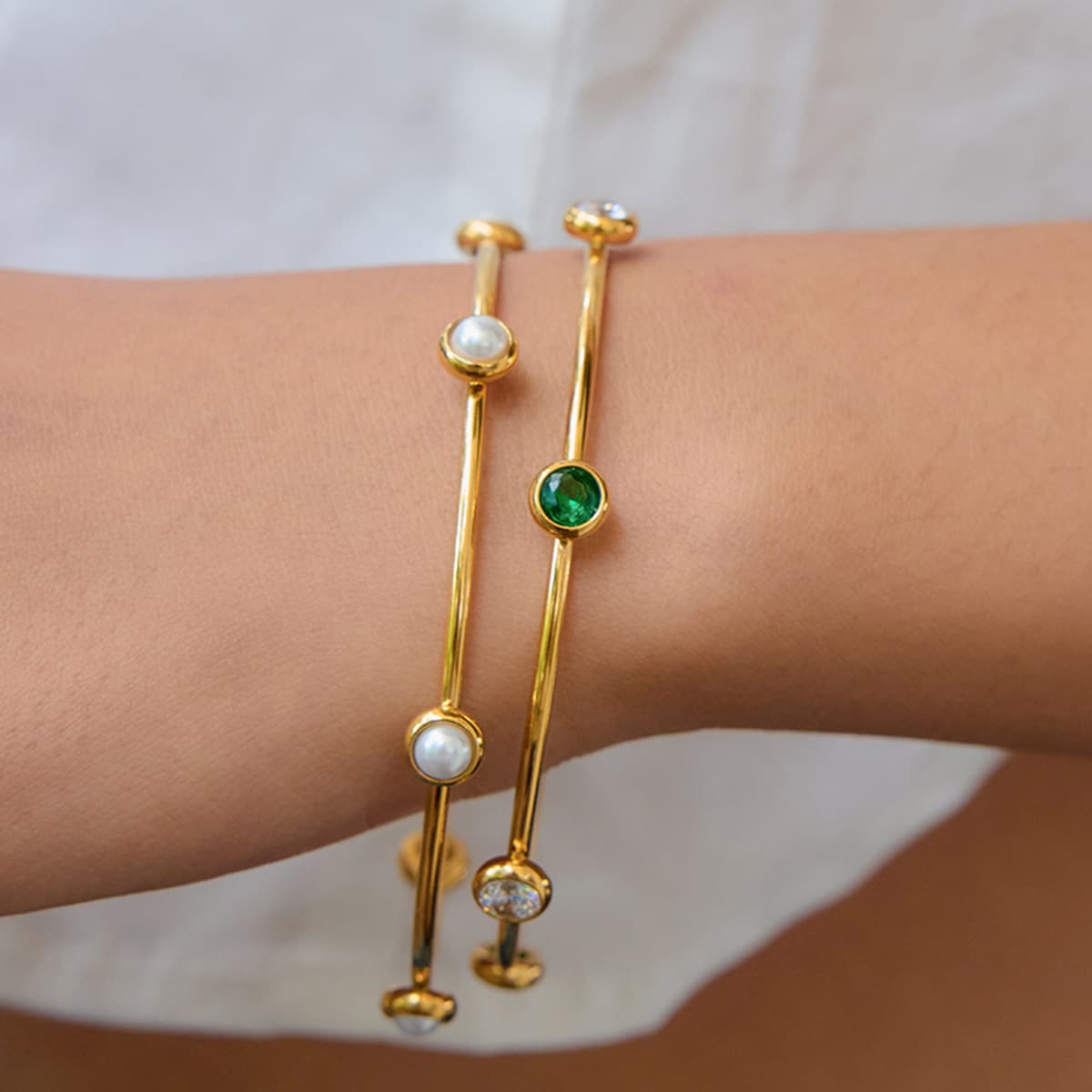 Minimalist 18K Pearl Bracelet