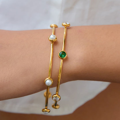 Minimalist 18K Pearl Bracelet