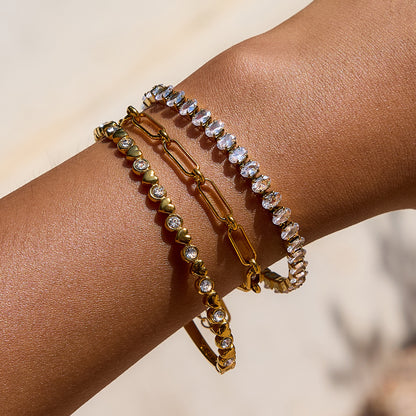 Minimalist 18K Layering Chain Bracelet