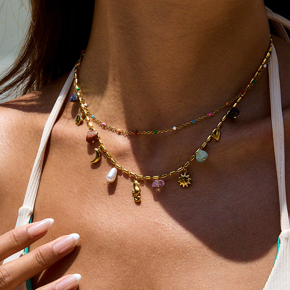 Allegra Bohemian Jade Pendant Necklace