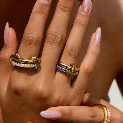 Soleil Stackable Diamond Rings