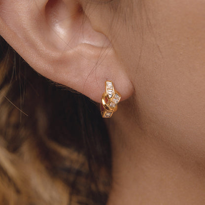 Renata Knot Diamond Hoop Earrings