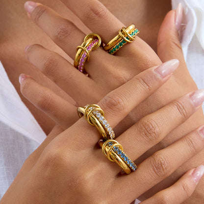 Soleil Stackable Diamond Rings