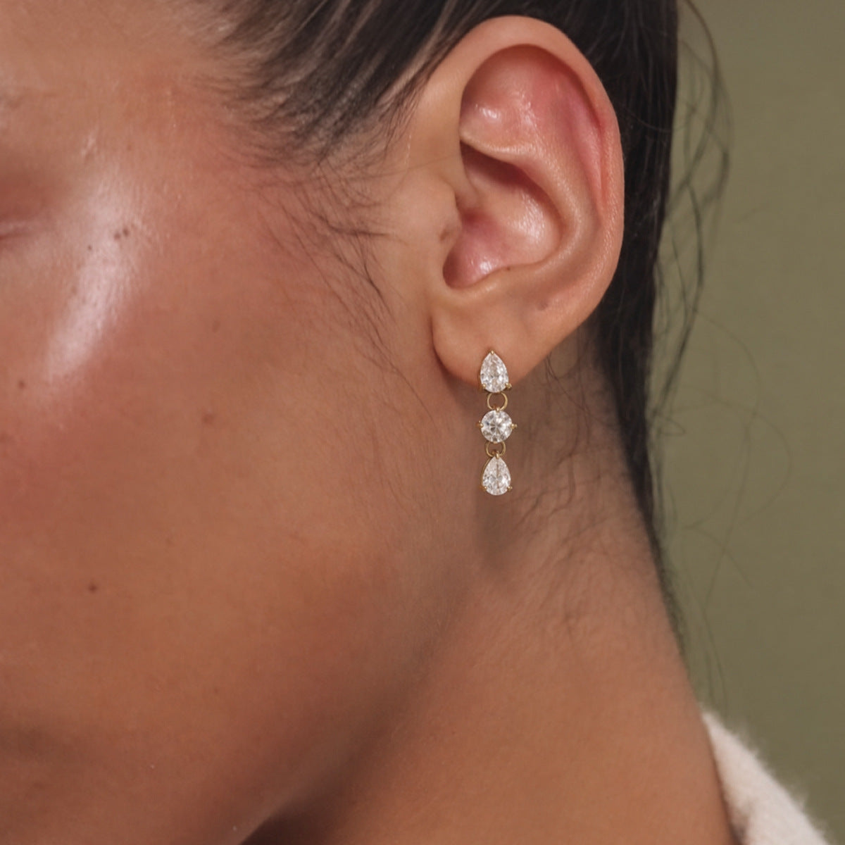 Havana Diamond Drop Earrings