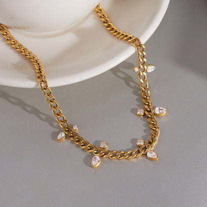 Minimalist Diamond Collarbone Necklace