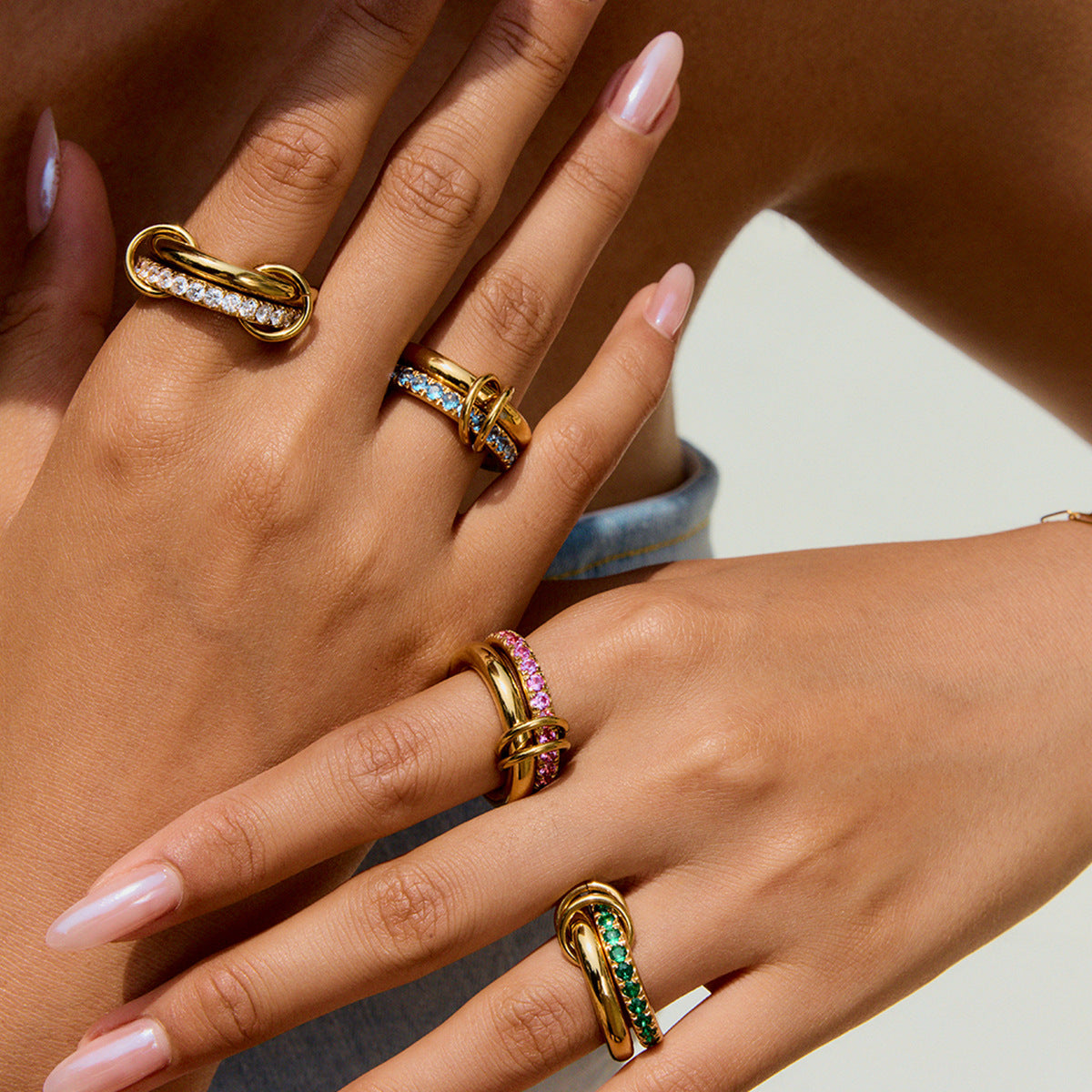 Soleil Stackable Diamond Rings