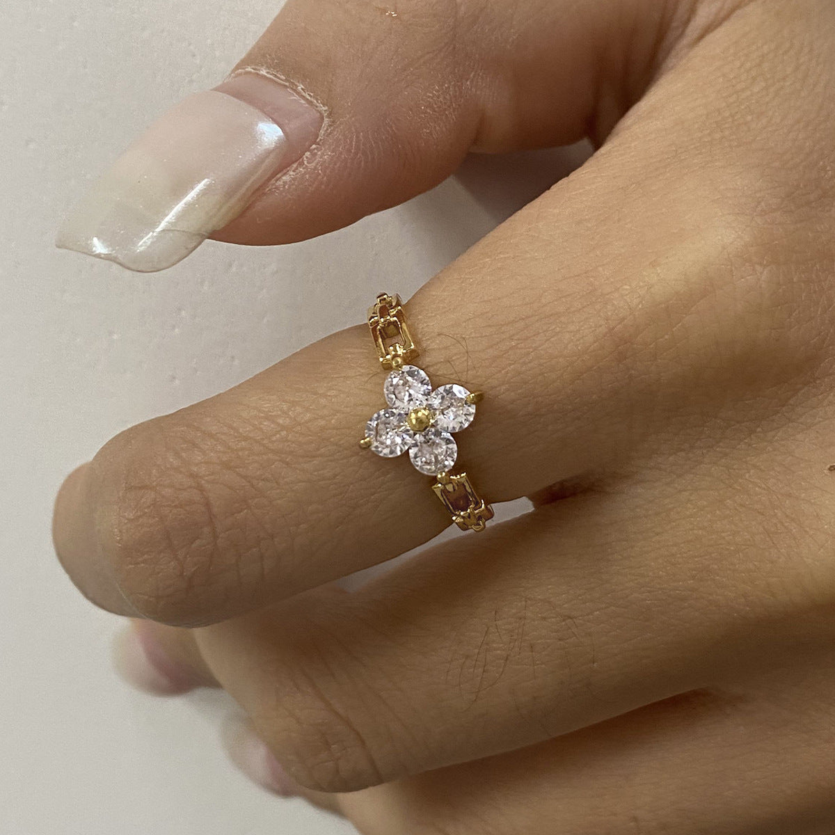 Maia Four Leaf Clover Diamond Ring