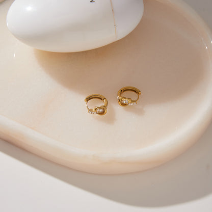 Renata Knot Diamond Hoop Earrings