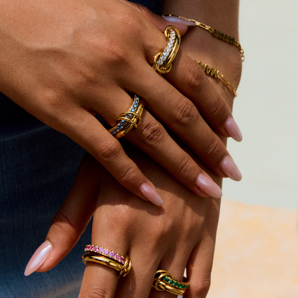 Soleil Stackable Diamond Rings