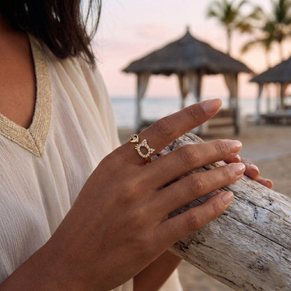 Kitten Diamond Open Ring