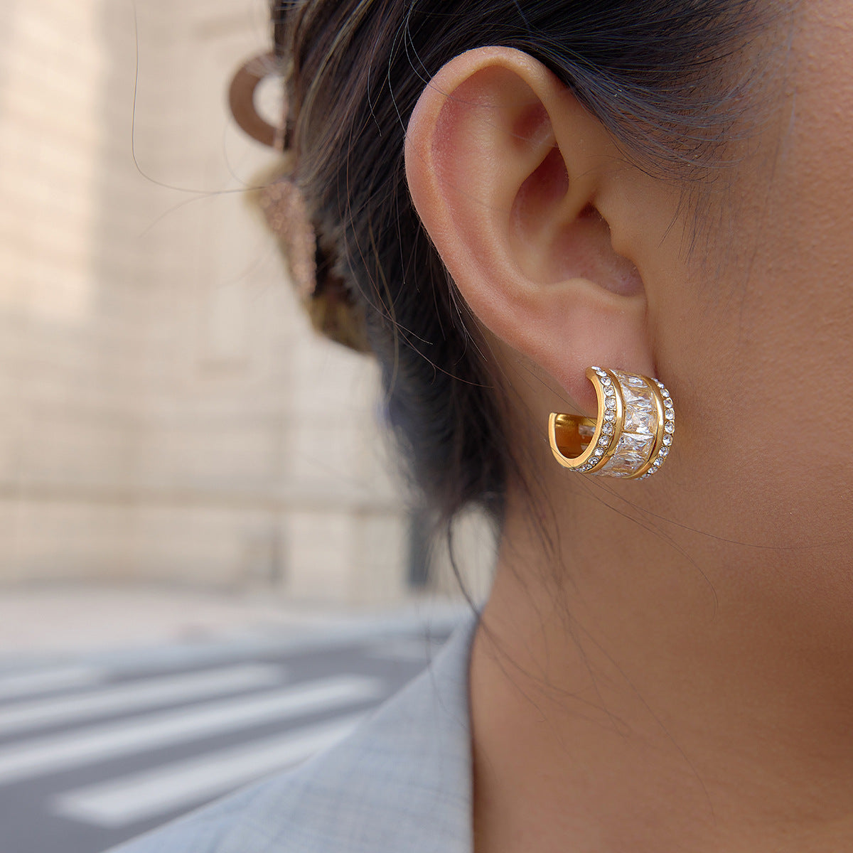 Lola Luxurious Diamond Hoop Earrings