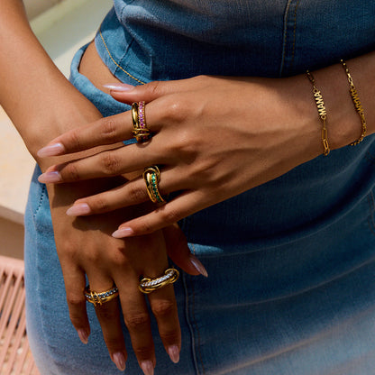 Soleil Stackable Diamond Rings