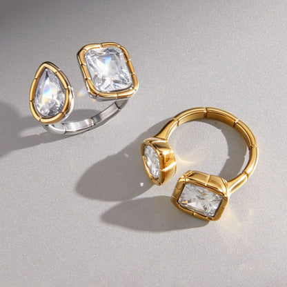 Aura diamond open ring