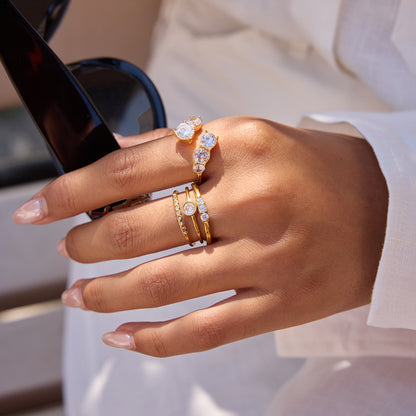 Elena diamond open ring