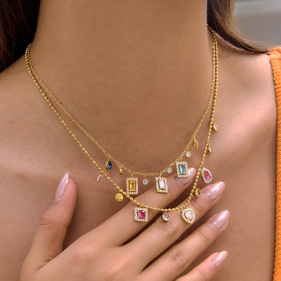 Athena Luxurious Gemstone Pendant Necklace