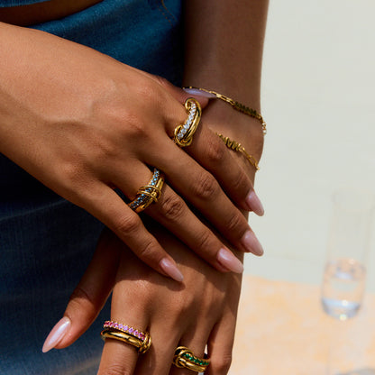 Soleil Stackable Diamond Rings