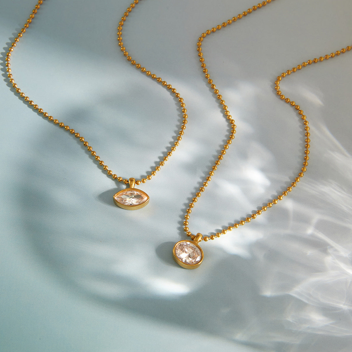 Eleonora Minimalist Diamond Pendant Necklace