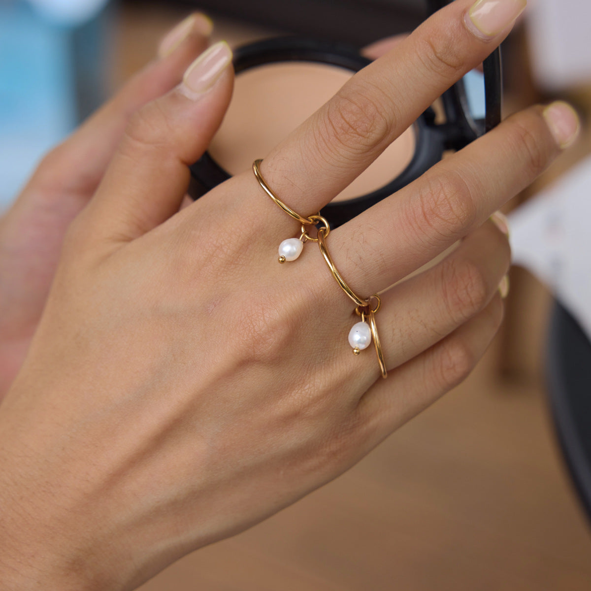 Luna Multi-layered Pearl Ring