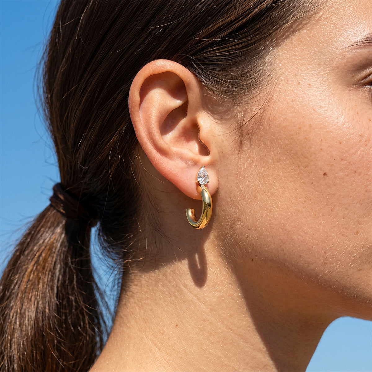 Glint Diamond Hoop Earrings