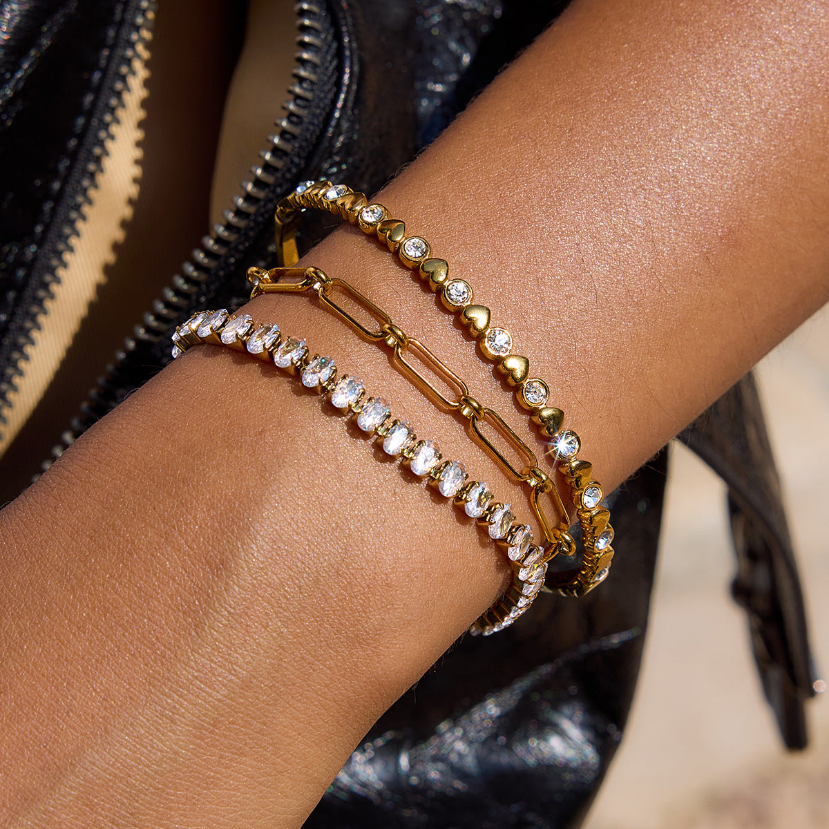 Minimalist 18K Layering Chain Bracelet