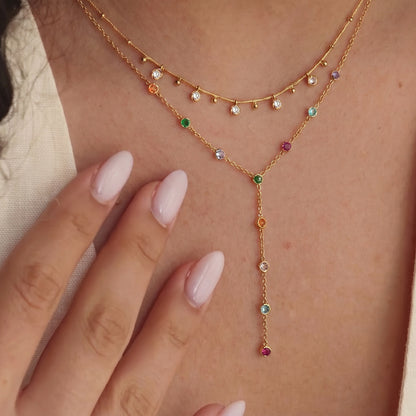 Hera Gemstone Collarbone Necklace