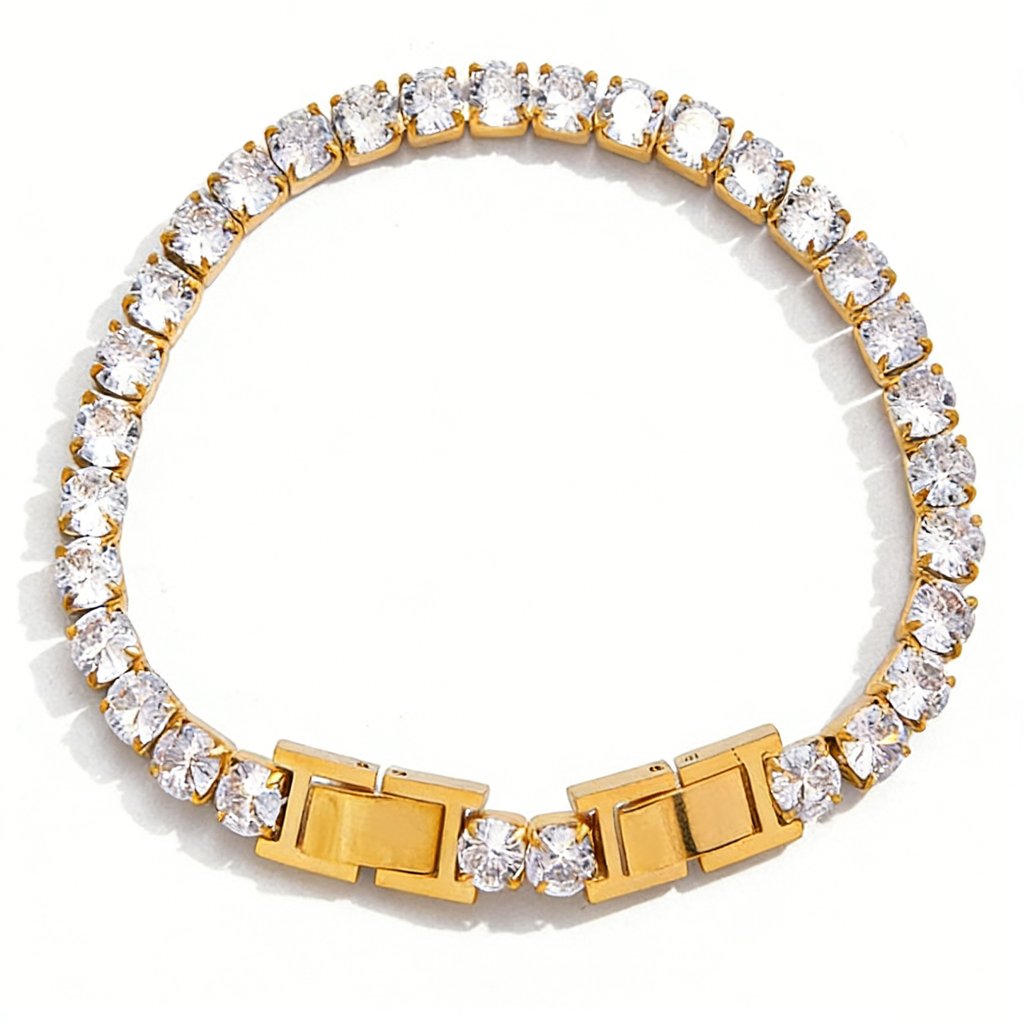 Elise 18K 5mm Diamond Tennis Chain Bracelet
