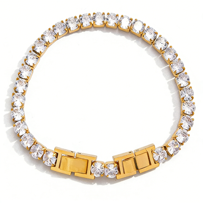 Elise 18K 5mm Diamond Tennis Chain Bracelet