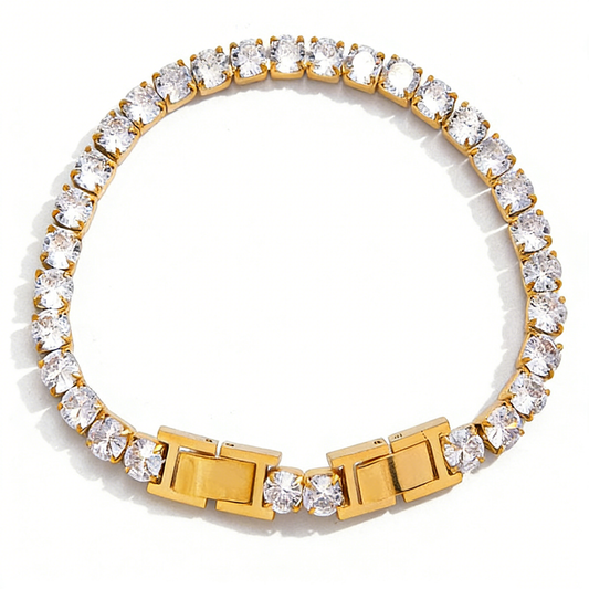 Elise 18K 5mm Diamond Tennis Chain Bracelet