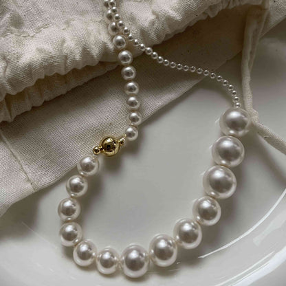 14K Gold Premium Irregular Pearl Necklace