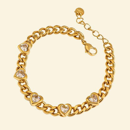 18K Gold Diamond Pearl Bracelet - Waterproof | Vinajewelry
