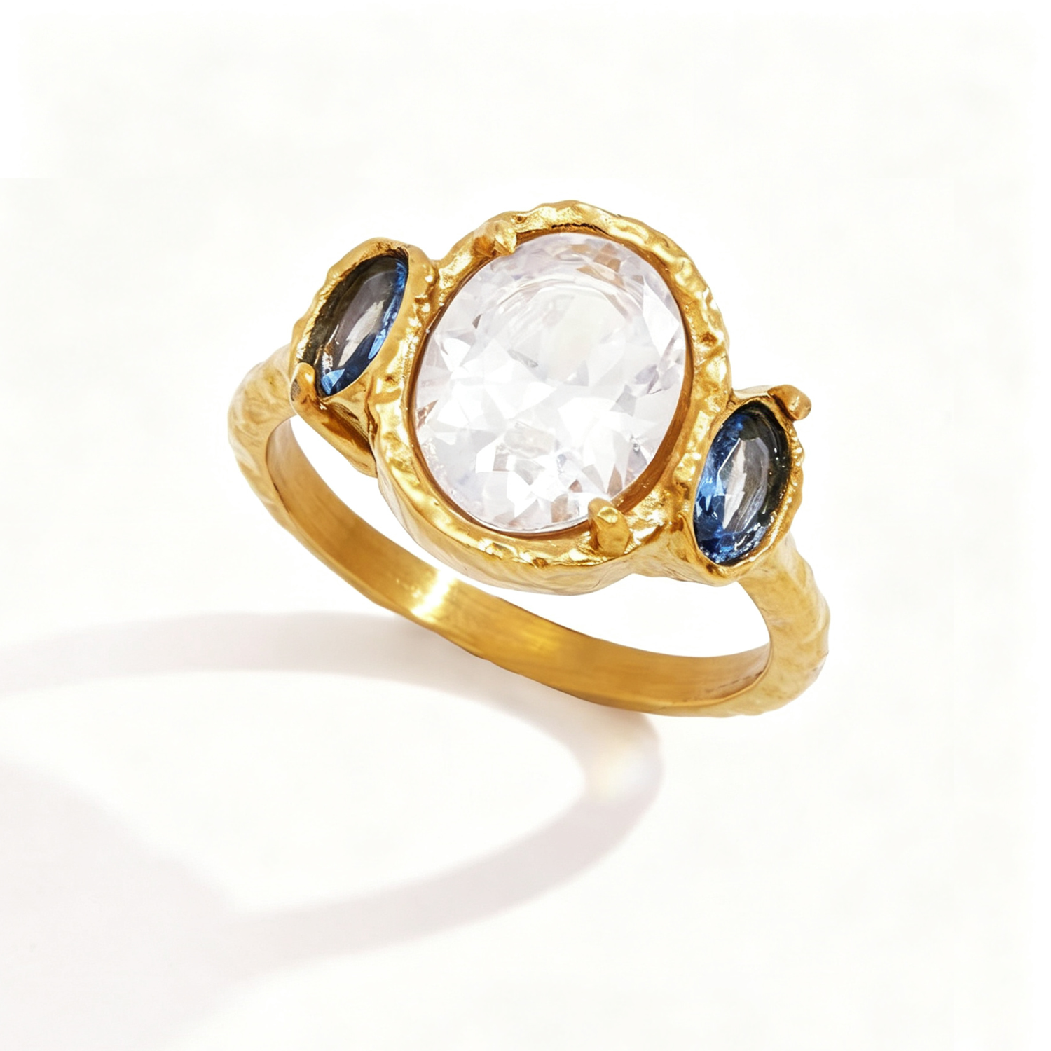 Mira Gemstone Ring | 18K Gold PVD Stainless Steel | Vinajewelry