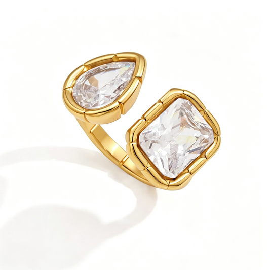 Aura Diamond Simulant Open Ring | Vinajewelry