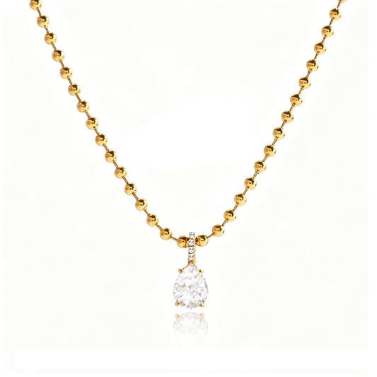 Karina Teardrop Diamond Pendant Necklace | Vinajewelry