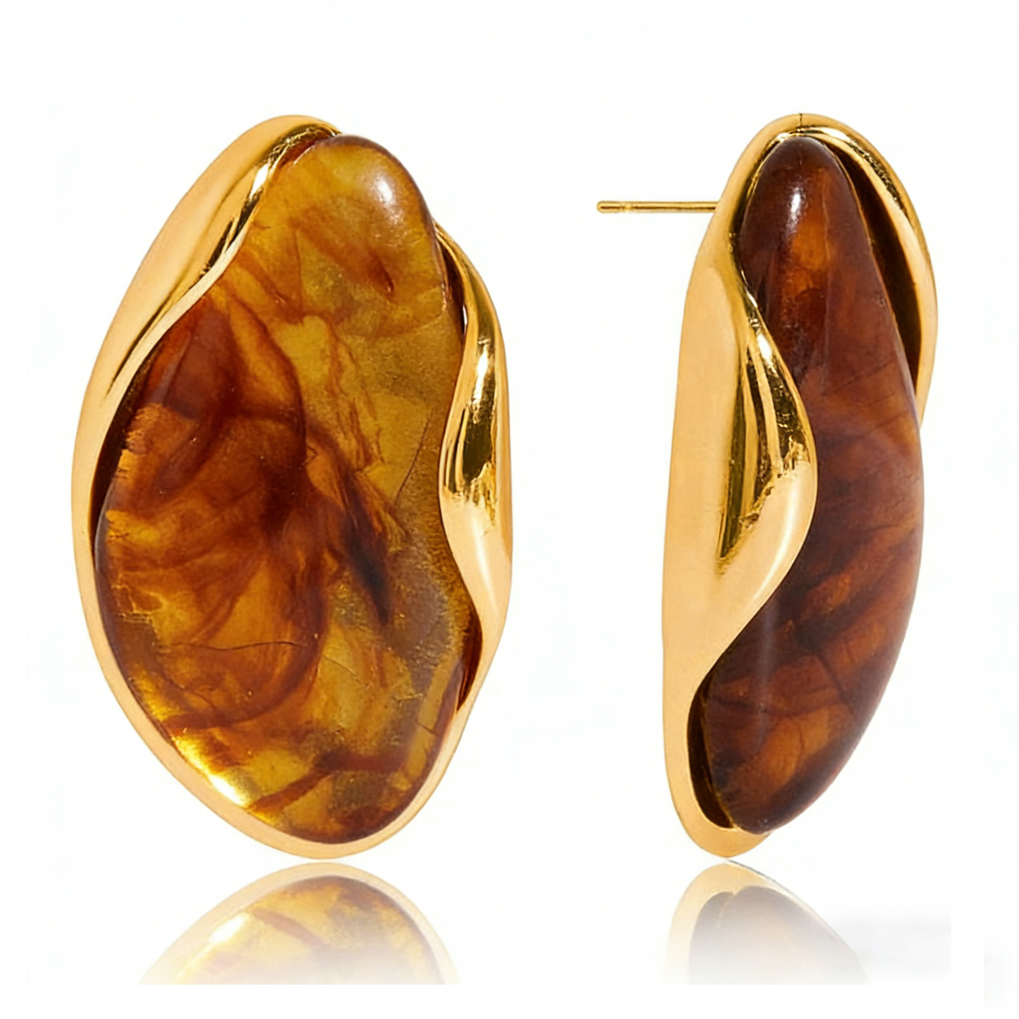 Seraphina Geometric Amber Statement Earrings