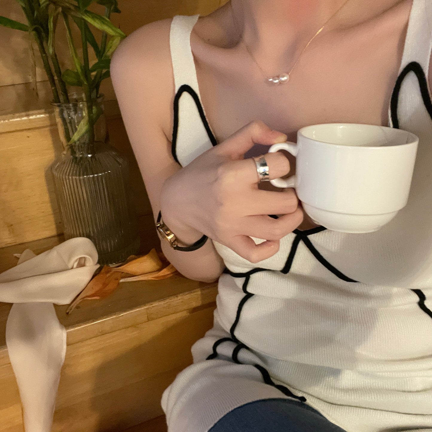 14K Gold Minimalist Irregular Pearl Necklace - Waterproof | Vinajewelry