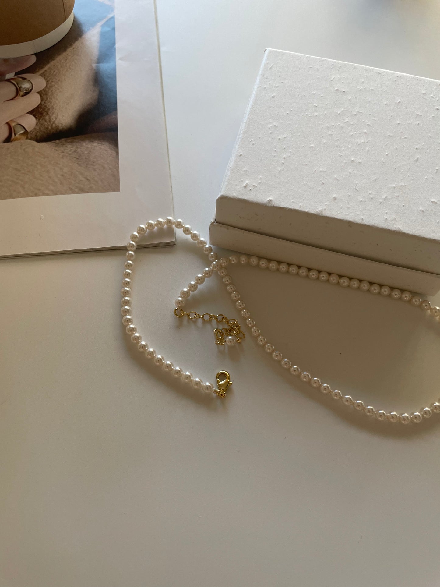 Elegant 4mm Pearl Necklace