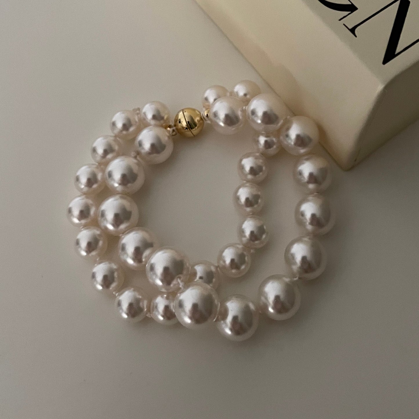 14K Gold Double Layer Pearl Bracelet - Waterproof | Vinajewelry