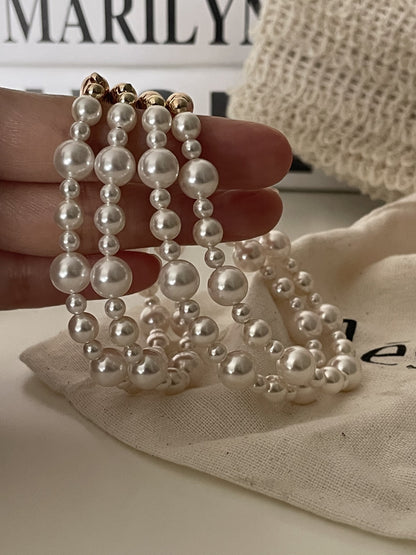 14K Gold Pearl Beaded Bracelet with Magnetic Clasp