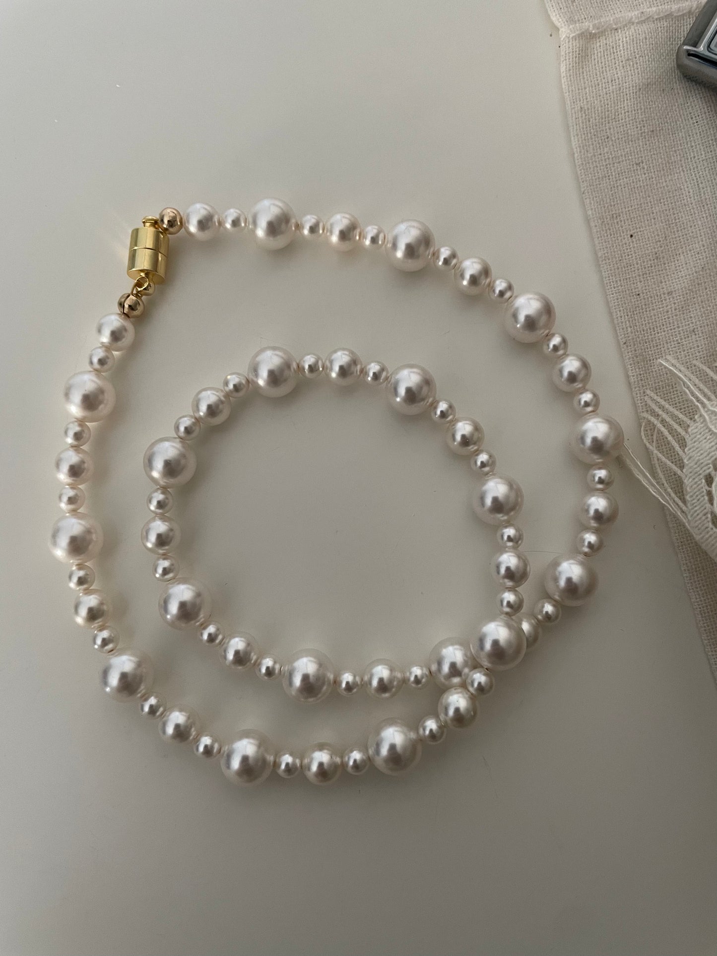 Elegant Beaded Pearl Necklace