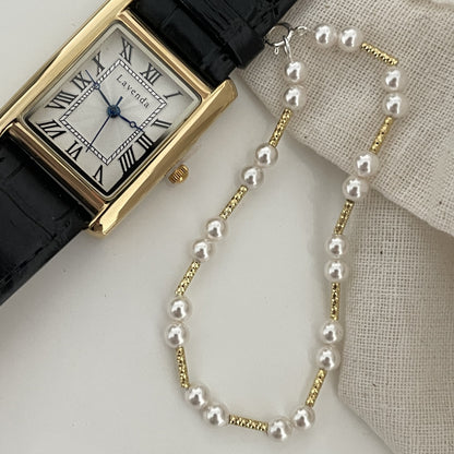 14K Gold Minimalist Pearl Beaded Bracelet - Waterproof | Vinajewelry