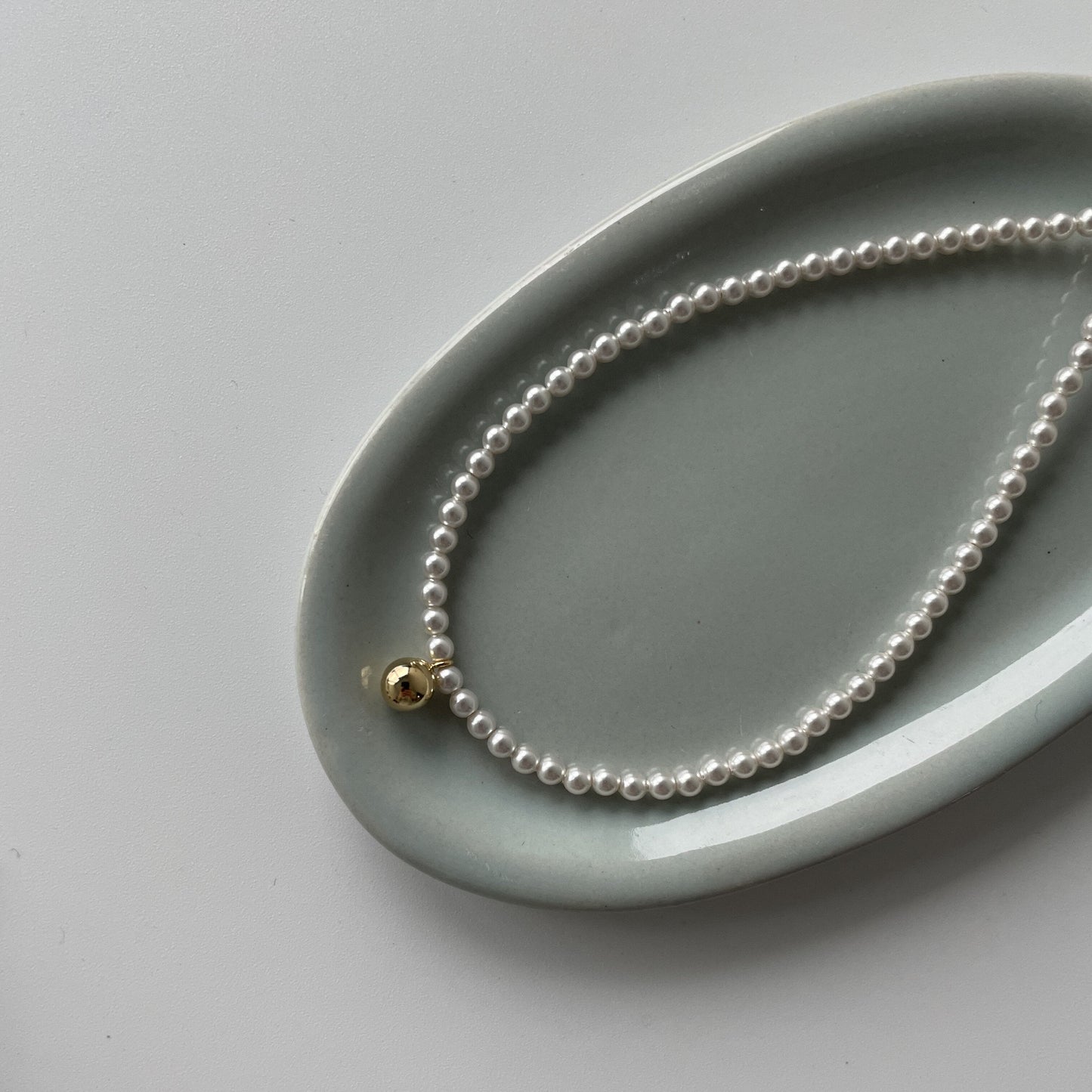 Minimalist 14K Gold Beaded Pearl Necklace - Waterproof | Vinajewelry