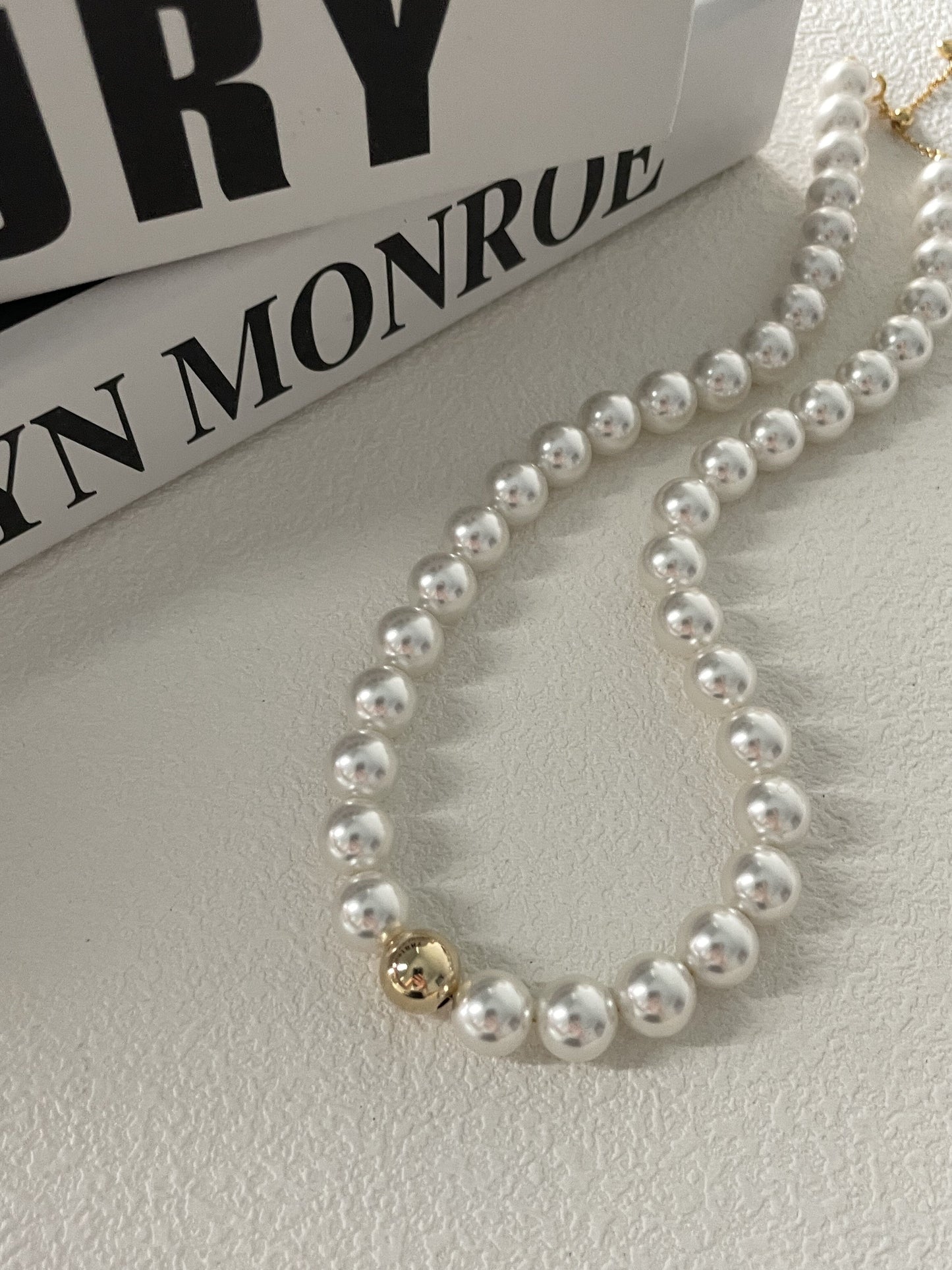 Minimalist 14K Gold 10mm Pearl Necklace