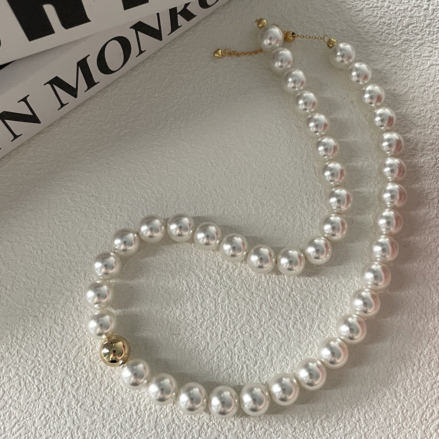 14K Gold 10mm Pearl Necklace Minimalist - Waterproof | Vinajewelry